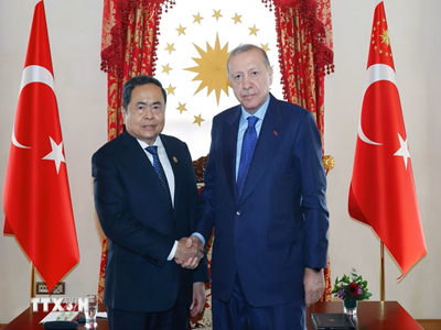 Chủ tịch Quốc hội Trần Thanh Mẫn hội kiến Tổng thống Thổ Nhĩ Kỳ Recep Tayyip Erdogan
